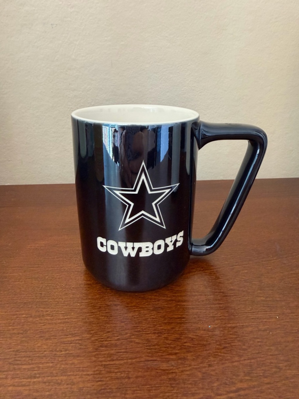 Dallas Cowboys Coffee Mug Large Ceramic Navy Blue NFL